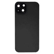 For iPhone 15 Glass Battery Back Cover with Flash Bracket + Wireless Charging Module(Black)