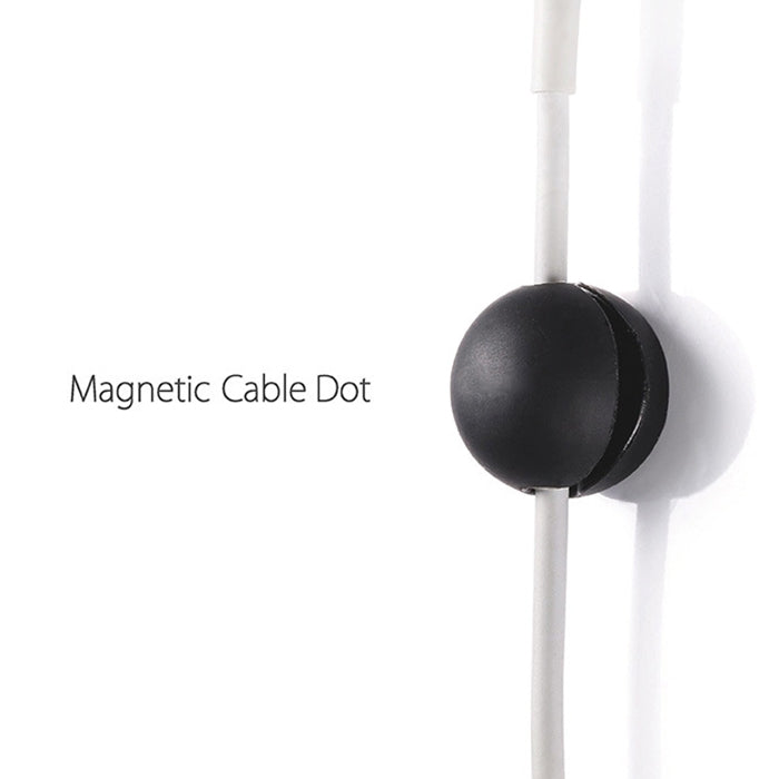 Magnetic Wire Take-up Cable Winder Magnetic Holder Desktop Storage(Black)