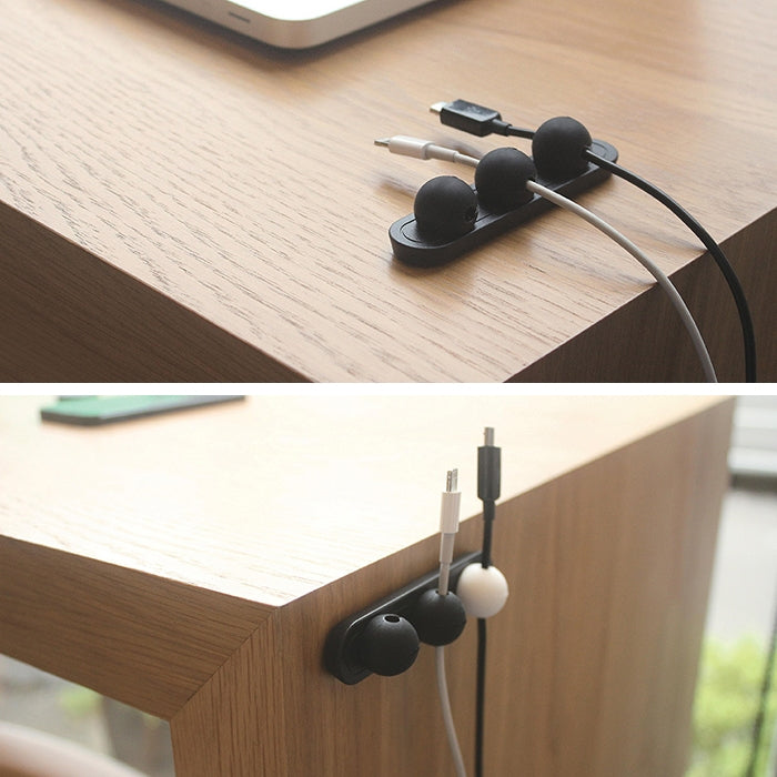 Magnetic Wire Take-up Cable Winder Magnetic Holder Desktop Storage(Black)