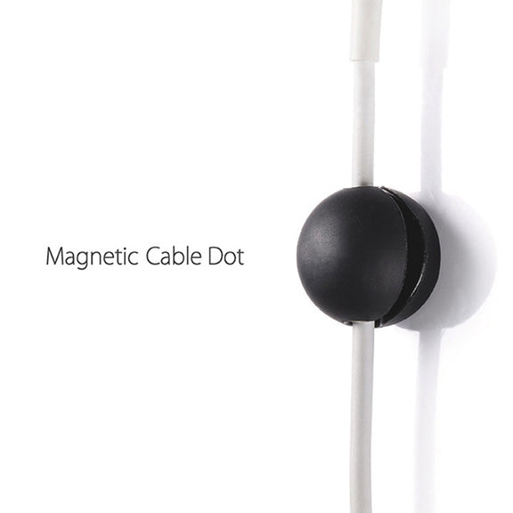 Magnetic Wire Take-up Cable Winder Magnetic Holder Desktop Storage(Blue)