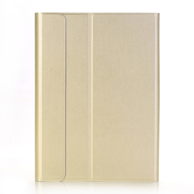 A102 For iPad 10.2 inch Ultra-thin Detachable Bluetooth Keyboard Leather Tablet Case with Stand Function(Gold)