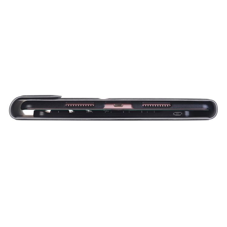 A102 For iPad 10.2 inch Ultra-thin Detachable Bluetooth Keyboard Leather Tablet Case with Stand Function(Dark Blue)