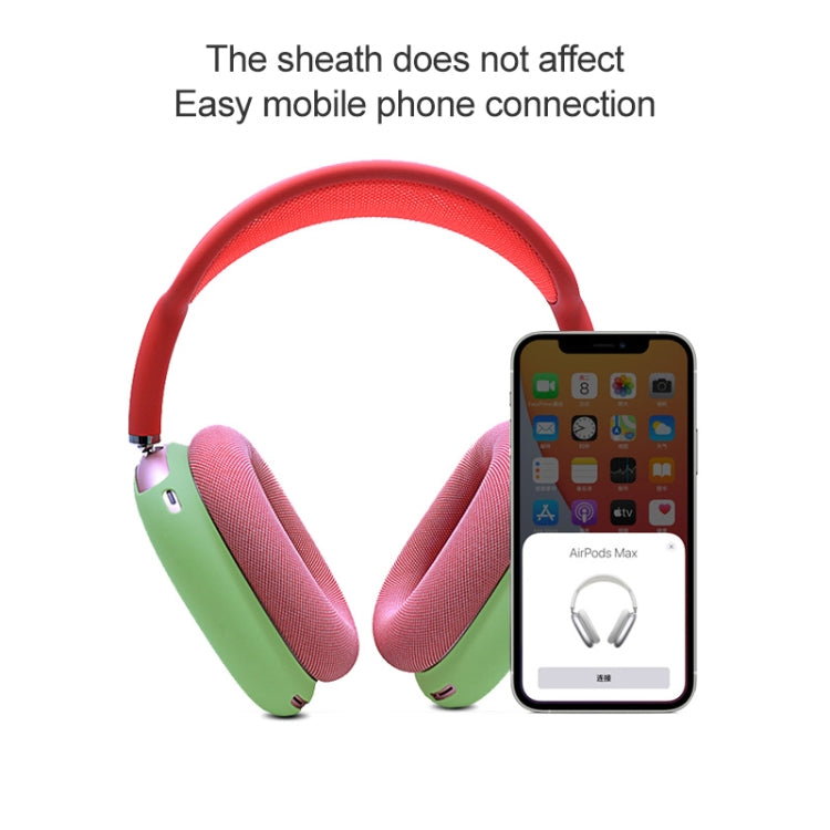 A Pair Full Coverage Anti-scratch Silicone Headphone Protective Case for AirPods Max(Black)