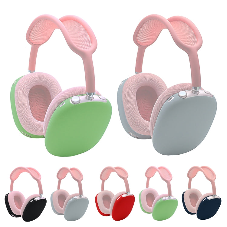 A Pair Full Coverage Anti-scratch Silicone Headphone Protective Case for AirPods Max(Red)