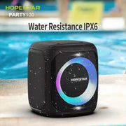HOPESTAR Party100 Bluetooth 5.0 Portable Water-resistant Wireless Bluetooth Speaker with Mobile Charging Function (Black)