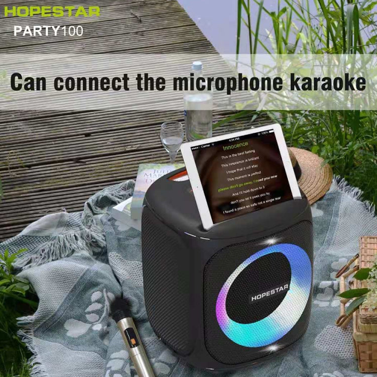 HOPESTAR Party100 Bluetooth 5.0 Portable Water-resistant Wireless Bluetooth Speaker with Mobile Charging Function (Green)