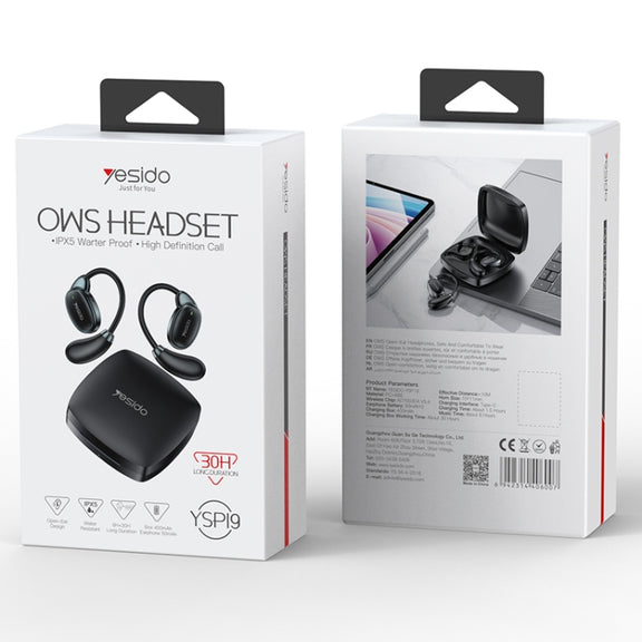 Yesido YSP19 OWS Open Wireless Bluetooth Earphone (Black)