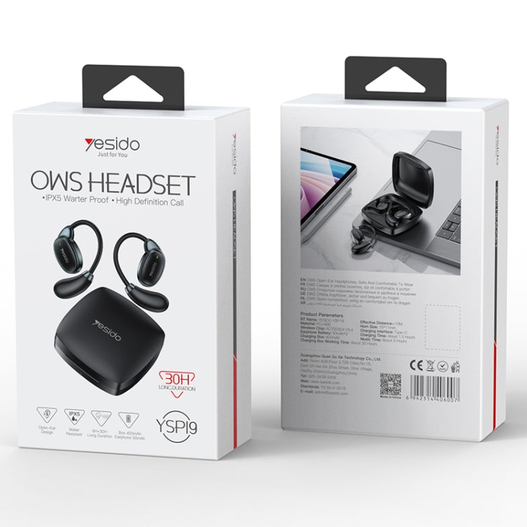 Yesido YSP19 OWS Open Wireless Bluetooth Earphone (Black)