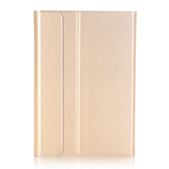 A05B Bluetooth 3.0 Ultra-thin ABS Detachable Bluetooth Keyboard Leather Tablet Case for iPad mini 5 / 4 / 3 / 2, with Holder(Gold)