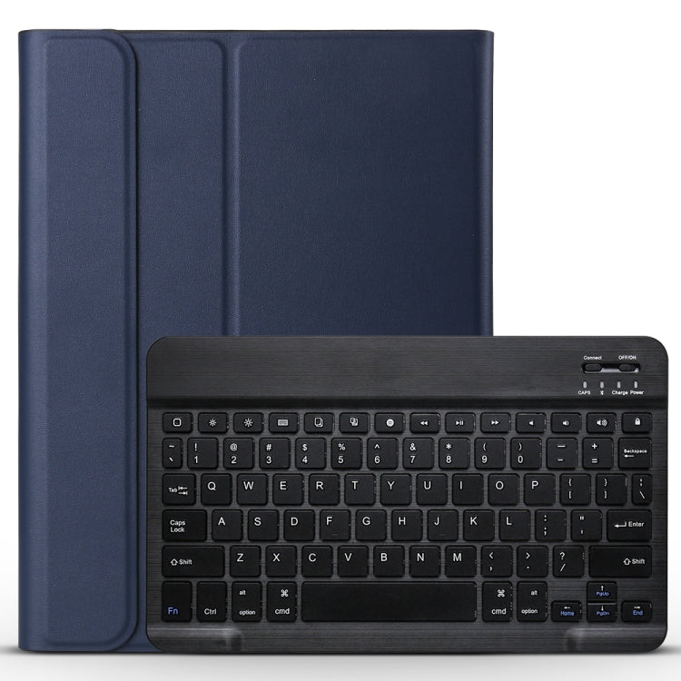 A11 Bluetooth 3.0 Ultra-thin ABS Detachable Bluetooth Keyboard Leather Tablet Case for iPad Air 4 / Air 5 / Pro 11 inch 2022 / 2021 / 2020 / 2018, with Holder (Dark Blue)
