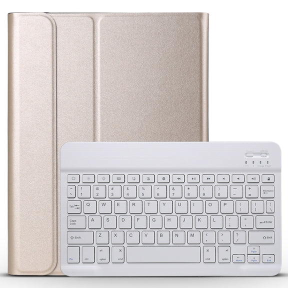 A11 Bluetooth 3.0 Ultra-thin ABS Detachable Bluetooth Keyboard Leather Tablet Case for iPad Pro 11 inch ���2018���, with Holder (Gold)