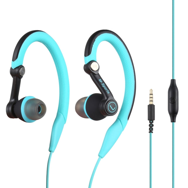 Mucro MB-232 Running In-Ear Sport Earhook Wired Stereo Headphones for Jogging Gym(Blue)