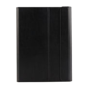 TY-1031 Universal Bluetooth 3.0 ABS Brushed Texture Keyboard + Leather Tablet Case for iOS, Windows, Android Tablet PC Between 9-10.5 inch(Black)