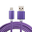 2m Woven Style Metal Head 84 Cores 8 Pin to USB 2.0 Data / Charger Cable(Purple) - Normal Style Cable by PMC TechLife | Online Shopping South Africa | PMC TechLife | Buy Now Pay Later Mobicred