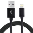 1m 3A 8 Pin to USB Data Sync Charging Cable for iPhone, iPad, Diameter: 4 cm(Black) - Normal Style Cable by PMC TechLife | Online Shopping South Africa | PMC TechLife | Buy Now Pay Later Mobicred