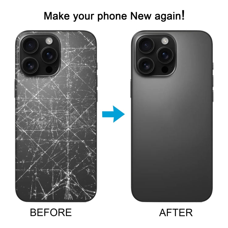 For iPhone 16 Pro Max Original Glass Battery Back Cover with Camera Lens Cover(Silver)