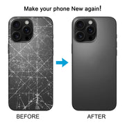 For iPhone 16 Pro Max Original Glass Battery Back Cover with Camera Lens Cover(Silver)