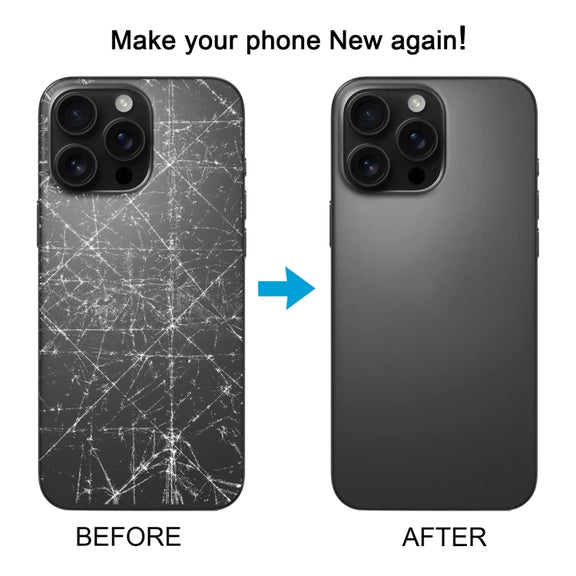 For iPhone 16 Pro Max Original Glass Battery Back Cover with Camera Lens Cover(Silver)