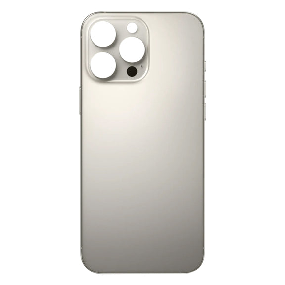 For iPhone 16 Pro Max Easy Replacement Big Camera Hole Glass Back Battery Cover(Titanium)