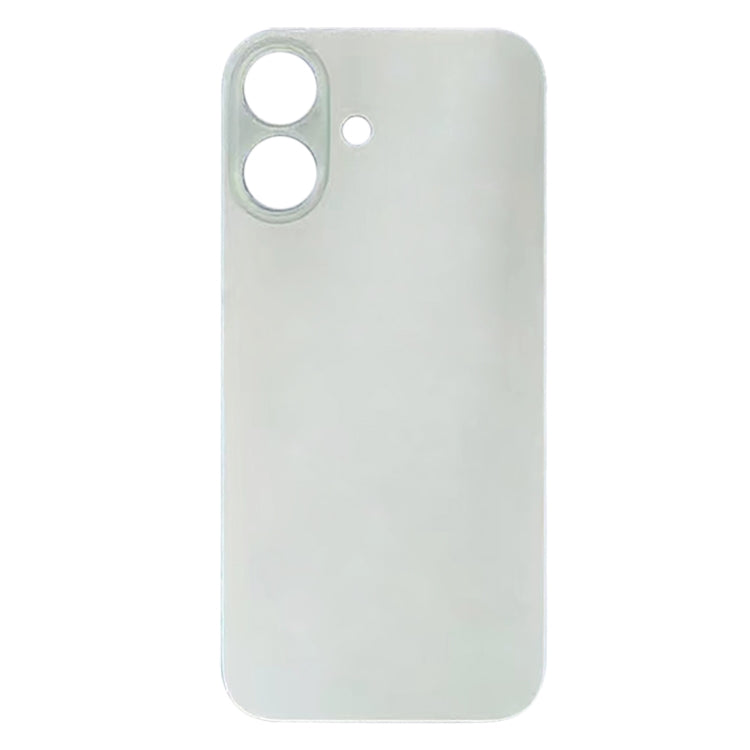 For iPhone 16 Easy Replacement Big Camera Hole Glass Back Battery Cover(White)