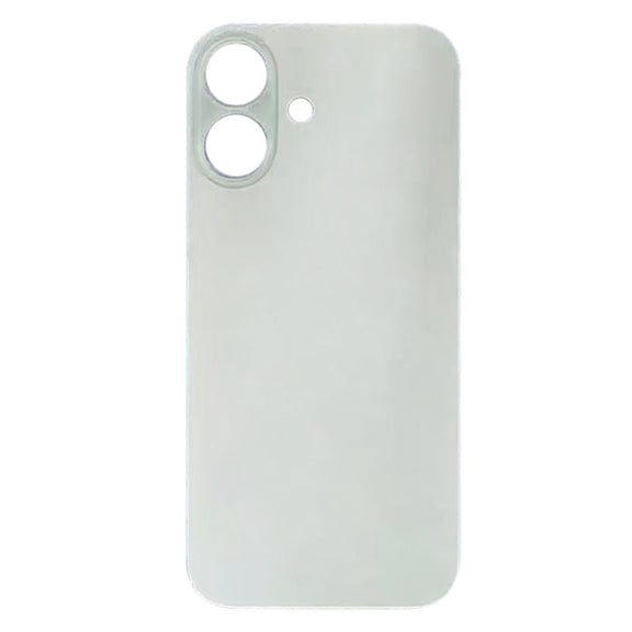 For iPhone 16 Easy Replacement Big Camera Hole Glass Back Battery Cover(White)