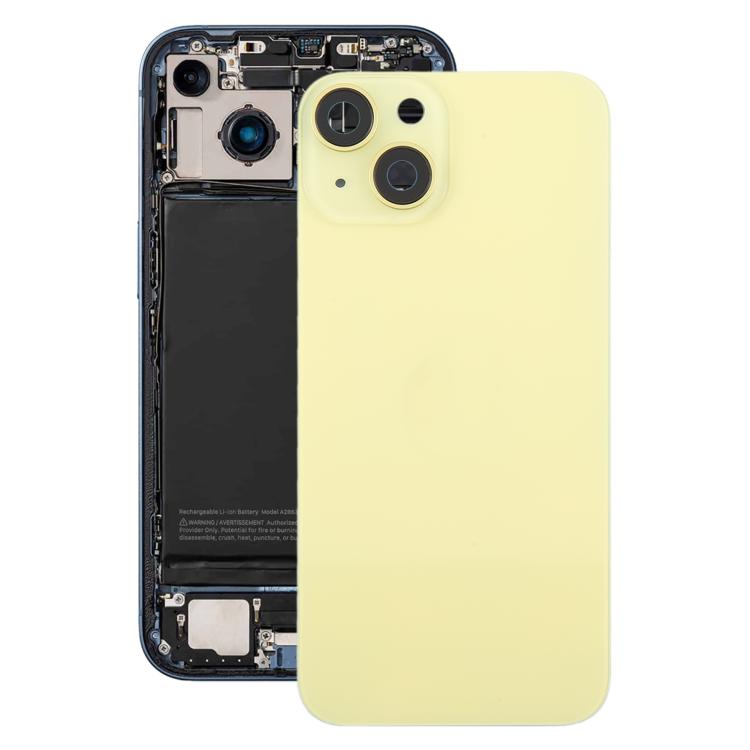For iPhone 14 EU Version Battery Back Cover with Middle Frame(Yellow)