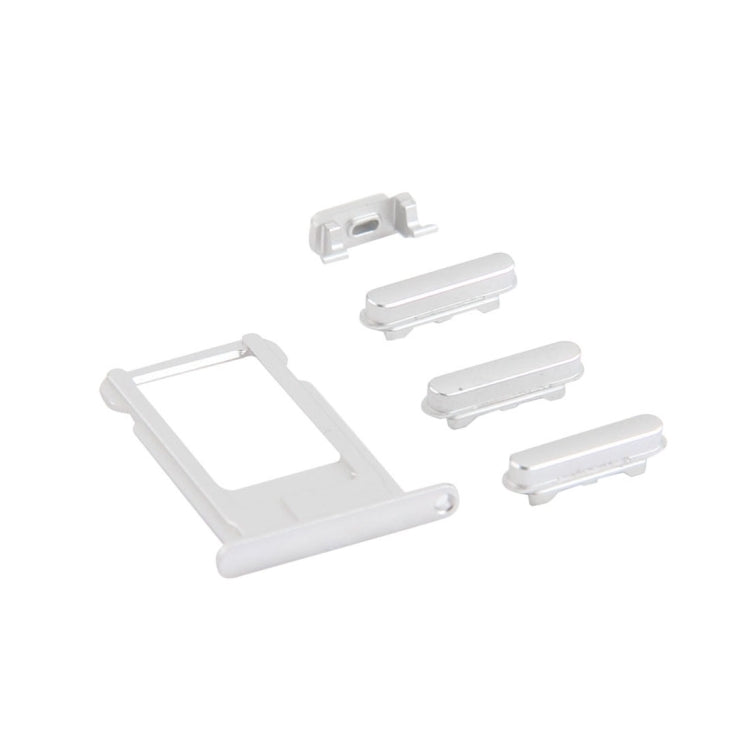 4 in 1 for iPhone 6 Plus (Card Tray + Volume Control Key + Power Button + Mute Switch Vibrator Key)(Silver)