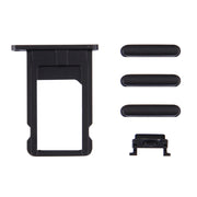 4 in 1 for iPhone 6s (Card Tray + Volume Control Key + Power Button + Mute Switch Vibrator Key)(Black)