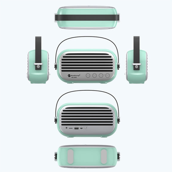 NewRixing NR-3000 Stylish Household Bluetooth Speaker with Hands-free Call Function, Support TF Card & USB & FM & AUX(Black)