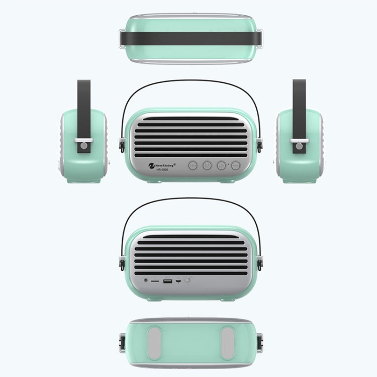 NewRixing NR-3000 Stylish Household Bluetooth Speaker with Hands-free Call Function, Support TF Card & USB & FM & AUX(Red)