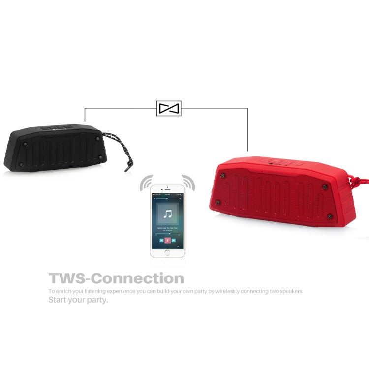 NewRixing NR-4019 Outdoor Portable Bluetooth Speaker with Hands-free Call Function, Support TF Card & USB & FM & AUX (Green)