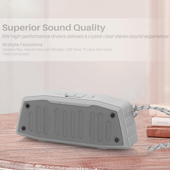 NewRixing NR-4019 Outdoor Portable Bluetooth Speaker with Hands-free Call Function, Support TF Card & USB & FM & AUX (Blue)