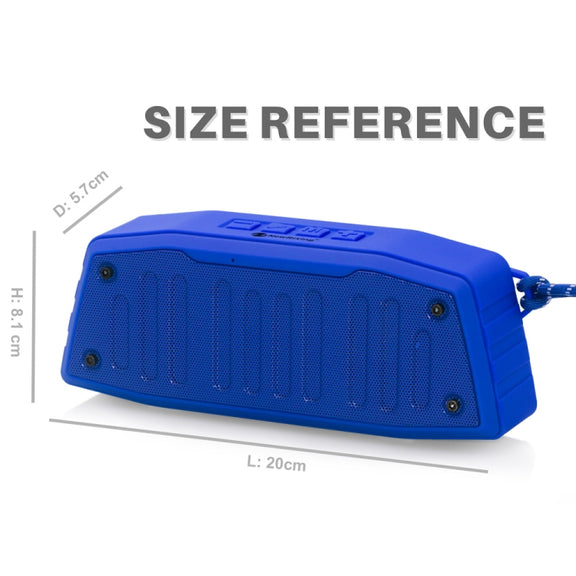 NewRixing NR-4019 Outdoor Portable Bluetooth Speaker with Hands-free Call Function, Support TF Card & USB & FM & AUX (Blue)