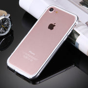 For  iPhone 8 & 7  TPU + Aluminum Alloy Bumper Frame(Silver)