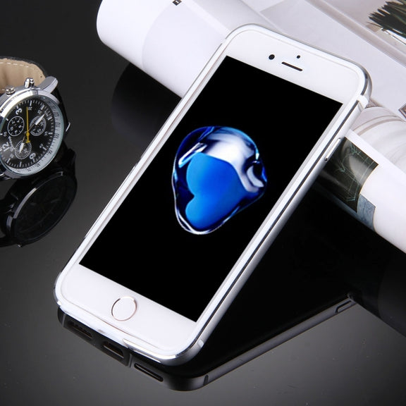 For  iPhone 8 & 7  TPU + Aluminum Alloy Bumper Frame(Silver)