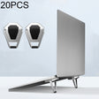 20 PCS R-JUST BJ01 Universal Stickable Shield Shape Laptop Foldable Stand(Silver) - free shipping - PMC TechLife - Order now!