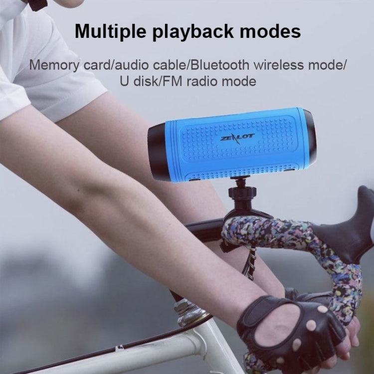 ZEALOT A1 Multifunctional Bass Wireless Bluetooth Speaker, Built-in Microphone, Support Bluetooth Call & AUX & TF Card & LED Lights (Dark Green)