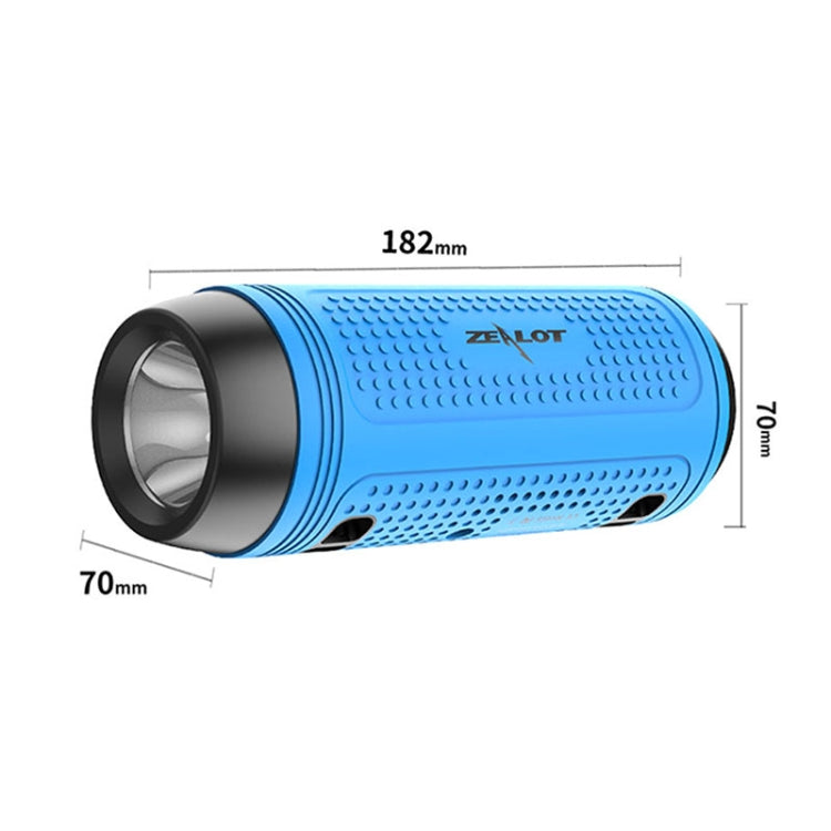 ZEALOT A1 Multifunctional Bass Wireless Bluetooth Speaker, Built-in Microphone, Support Bluetooth Call & AUX & TF Card & LED Lights (Dark Green)