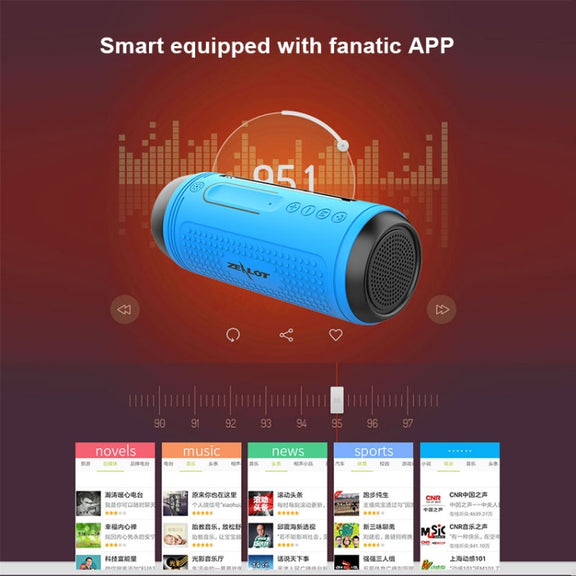 ZEALOT A1 Multifunctional Bass Wireless Bluetooth Speaker, Built-in Microphone, Support Bluetooth Call & AUX & TF Card & LED Lights (Dark Green)
