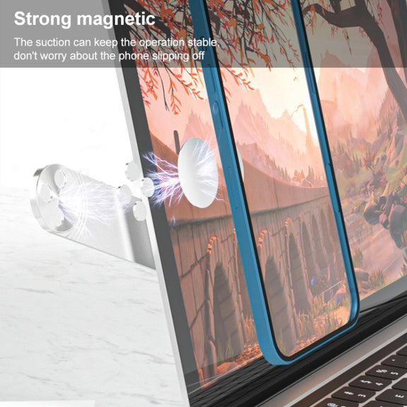 R-JUST SJ05-3 Multi-function Laptop Magnetic Expanded Metal Holder (Blue)