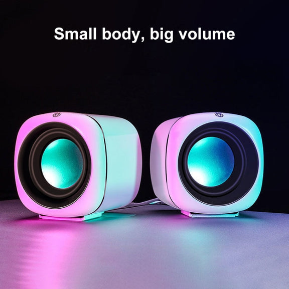 A1 Standard Version USB Wire-controlled Mini High Volume Wired Speaker, Cable Length: 1.1m(White)