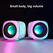 A1 Upgraded Version USB Wire-controlled 4D Stereo Sound Mini Wired Speaker, Cable Length: 1.3m(White)