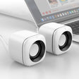 A1 USB Wire-controlled 9D Subwoofer Sound Mini Wired Speaker, Premium Version(White) -  by PMC TechLife | Online Shopping South Africa | PMC TechLife | Buy Now Pay Later Mobicred