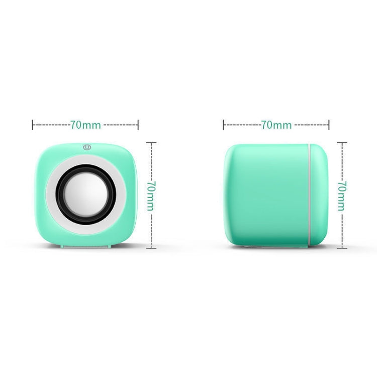 A1 USB Wire-controlled 9D Subwoofer Sound Mini Wired Speaker, Premium Version(Pink)