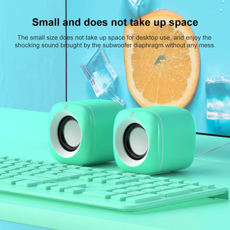 A1 USB Wire-controlled 9D Subwoofer Sound Mini Wired Speaker, Premium Version(Pink)