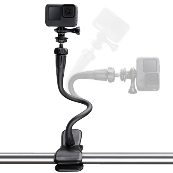Flexible Arm Desktop Rod Action Camera Phone Holder Stand(Black)