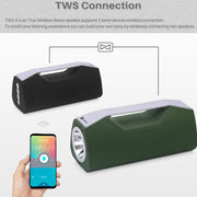 NewRixing NR-2028 Portable Lighting Wireless Bluetooth Stereo Speaker Support TWS Function Speaker (Blue)