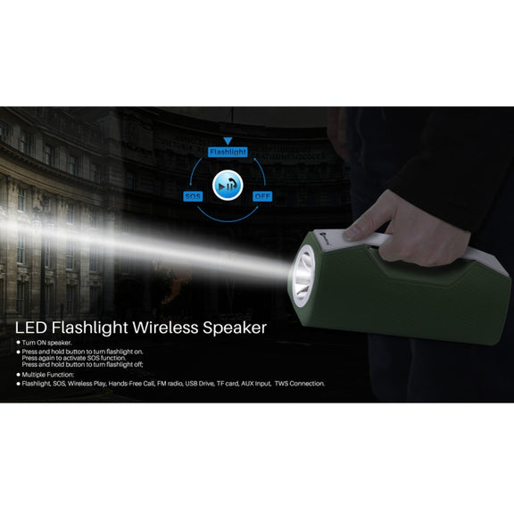 NewRixing NR-2028 Portable Lighting Wireless Bluetooth Stereo Speaker Support TWS Function Speaker (Red)