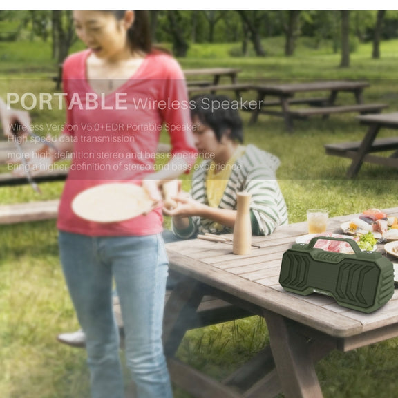 NewRixing NR-2029 Portable Wireless Bluetooth Stereo Speaker Support TWS Function Speaker(Grey)