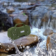 NewRixing NR-4500 Portable Wireless Bluetooth Stereo Speaker Support TWS / FM Function Speaker (Green)
